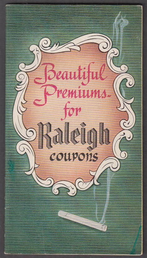 Vintage B&W <b>Raleigh</b> Full Sheets of 8 <b>Coupons</b> Each. . Raleigh cigarette coupons catalog